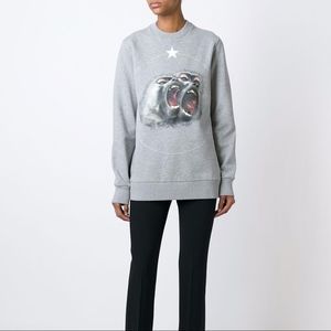 Authentic Givenchy Grey Twin Monkey Brothers Sweat